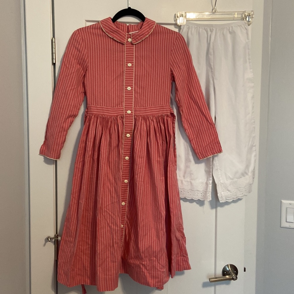 Pleasant Company American Girl RARE Retired Addy Walker Dress 12 & med Knickers